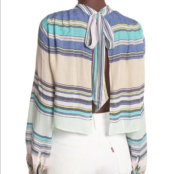 NWOT Wildfox Little Black Boots Striped Top - Picture 2 of 9